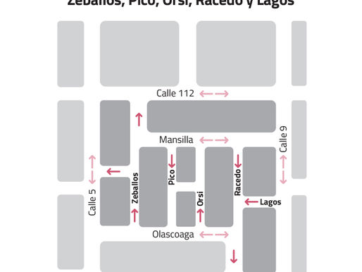 A partir del miércoles habrá cambio de sentido de calles en barrio Roca