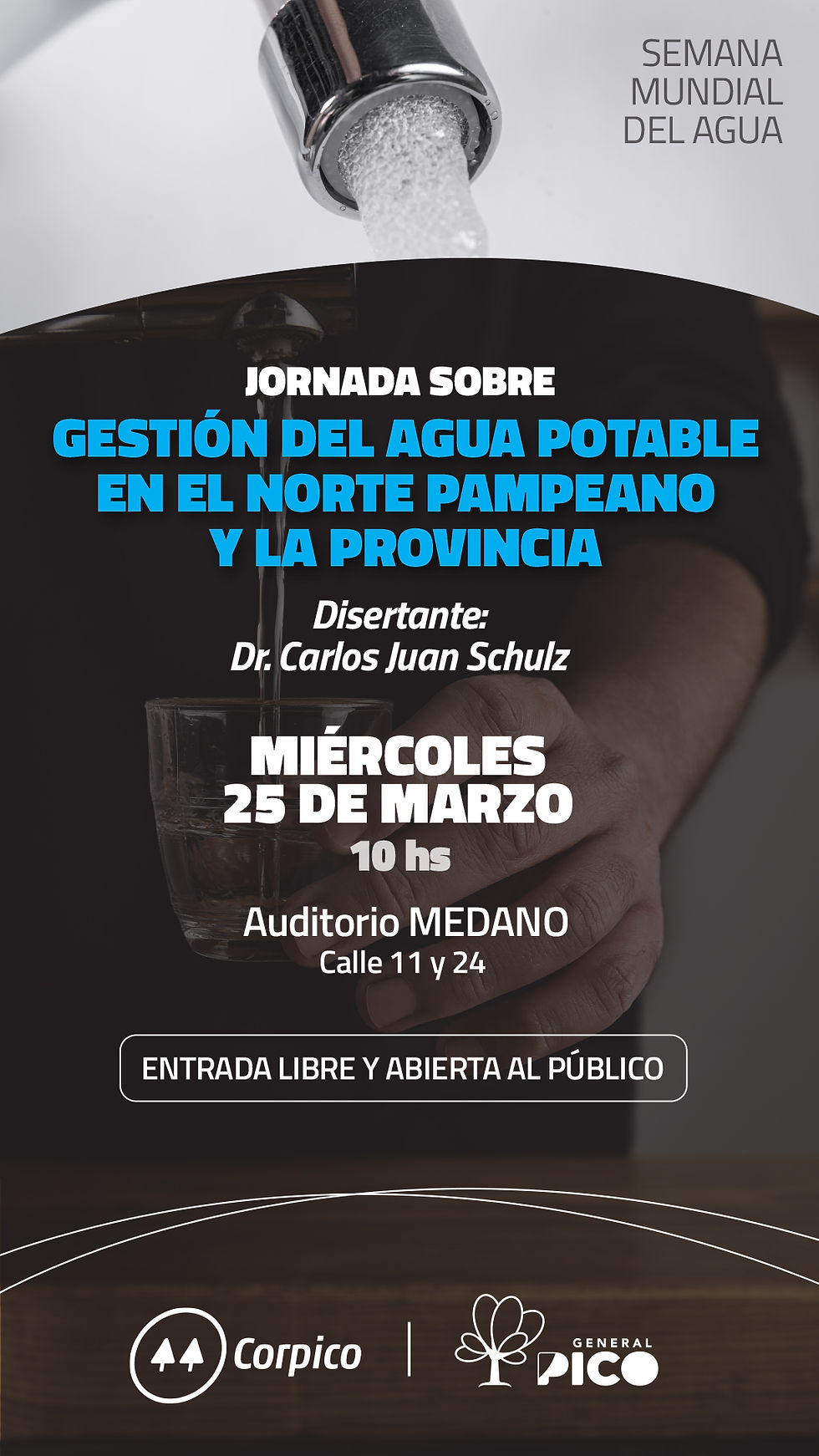 Participá de la jornada "Gestión del Agua Potable en el Norte Pampeano y La Provincia"