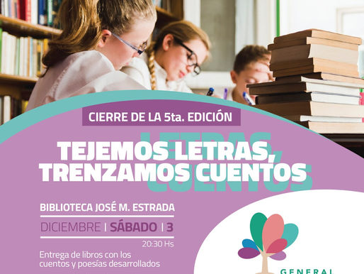 Sábado 3: Última jornada de "Tejemos Letras, Trenzamos Cuentos"