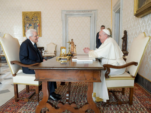 Francisco recibió al presidente italiano Mattarella