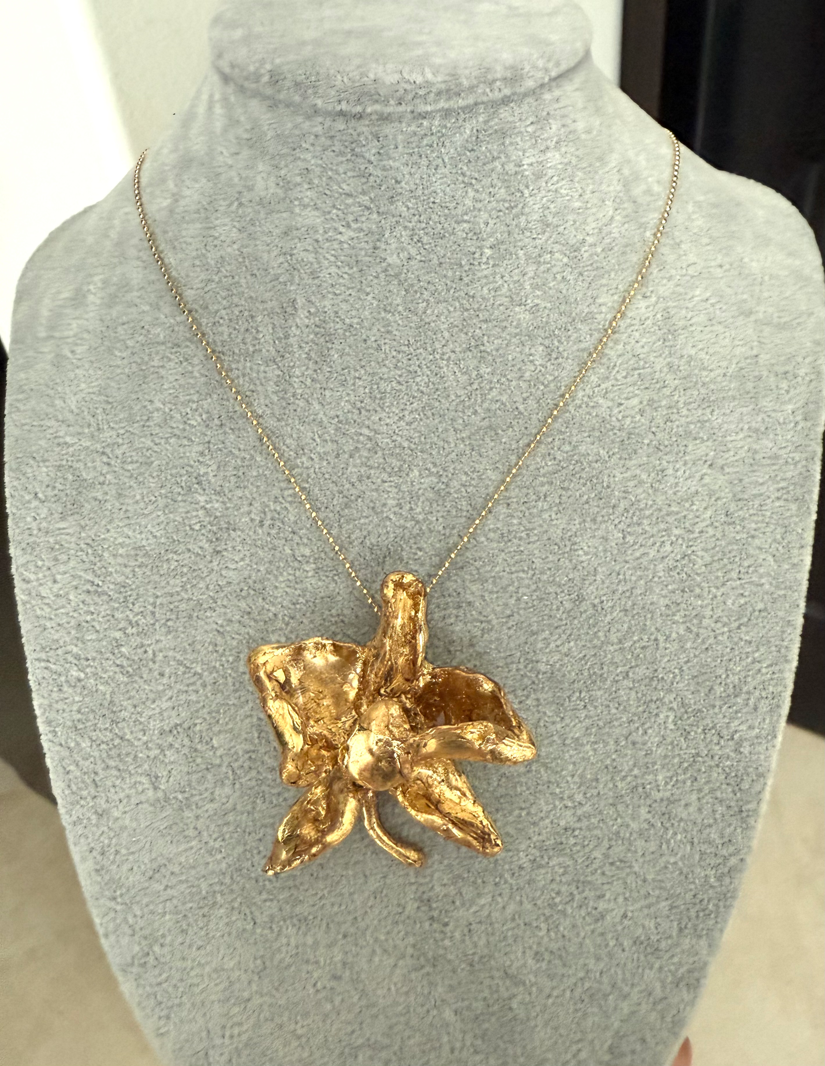 Collar Droopystar Golden Orchid