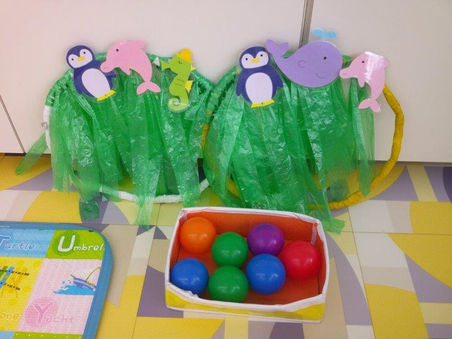 ボール通し遊び