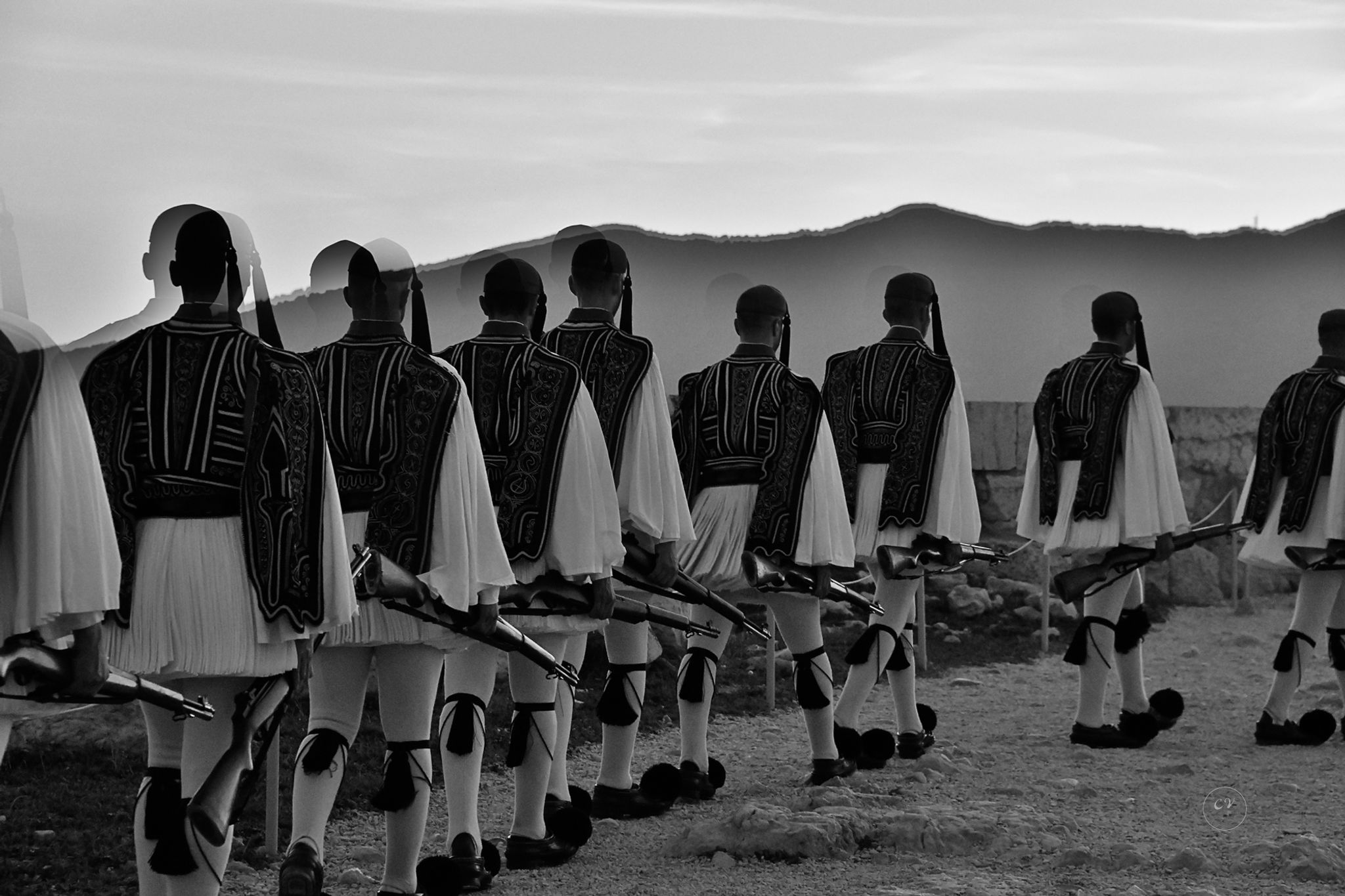 Evzones at the Acropolis at Dawn - Part I - 2023. 1