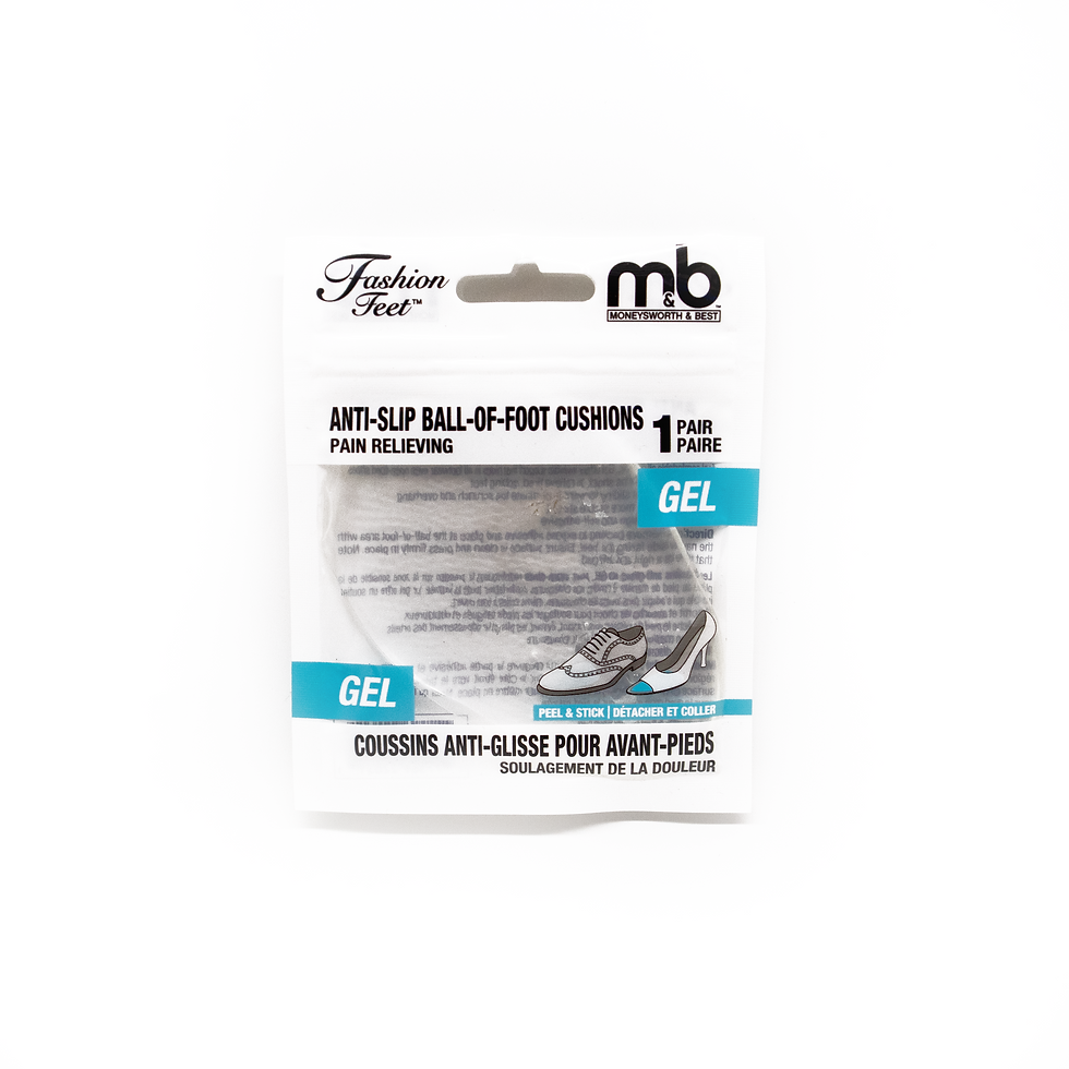 Moneysworth & Best Gel Anti-Slip Ball of Foot Cushions