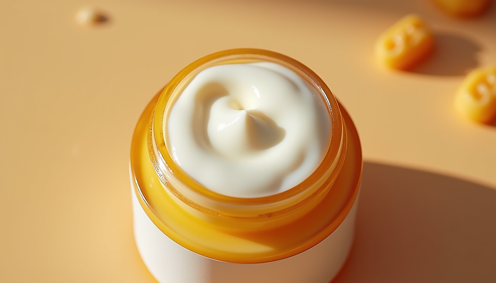 Nahaufnahme einer Creme mit Hanfextrakt in einem Tiegel