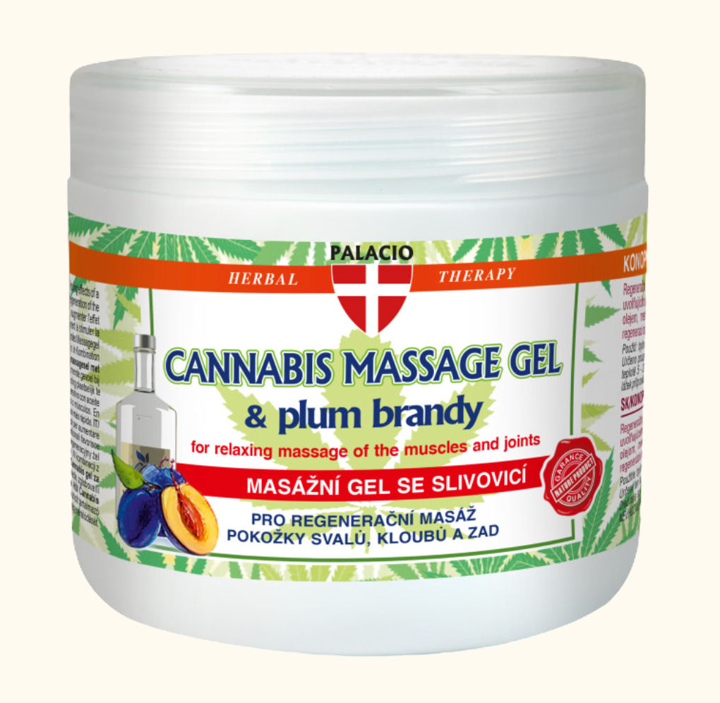 Palacio Hanf-Massagegel mit Pflaumenbrand, 600 ml