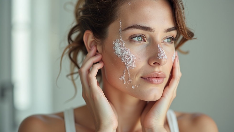 Augenblickaufnahme eines Haarwaschvorgangs mit Palacio Hanf-Shampoo