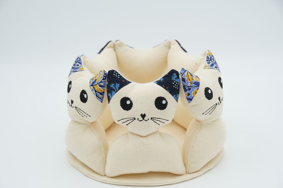 corbeille la ronde des chats face