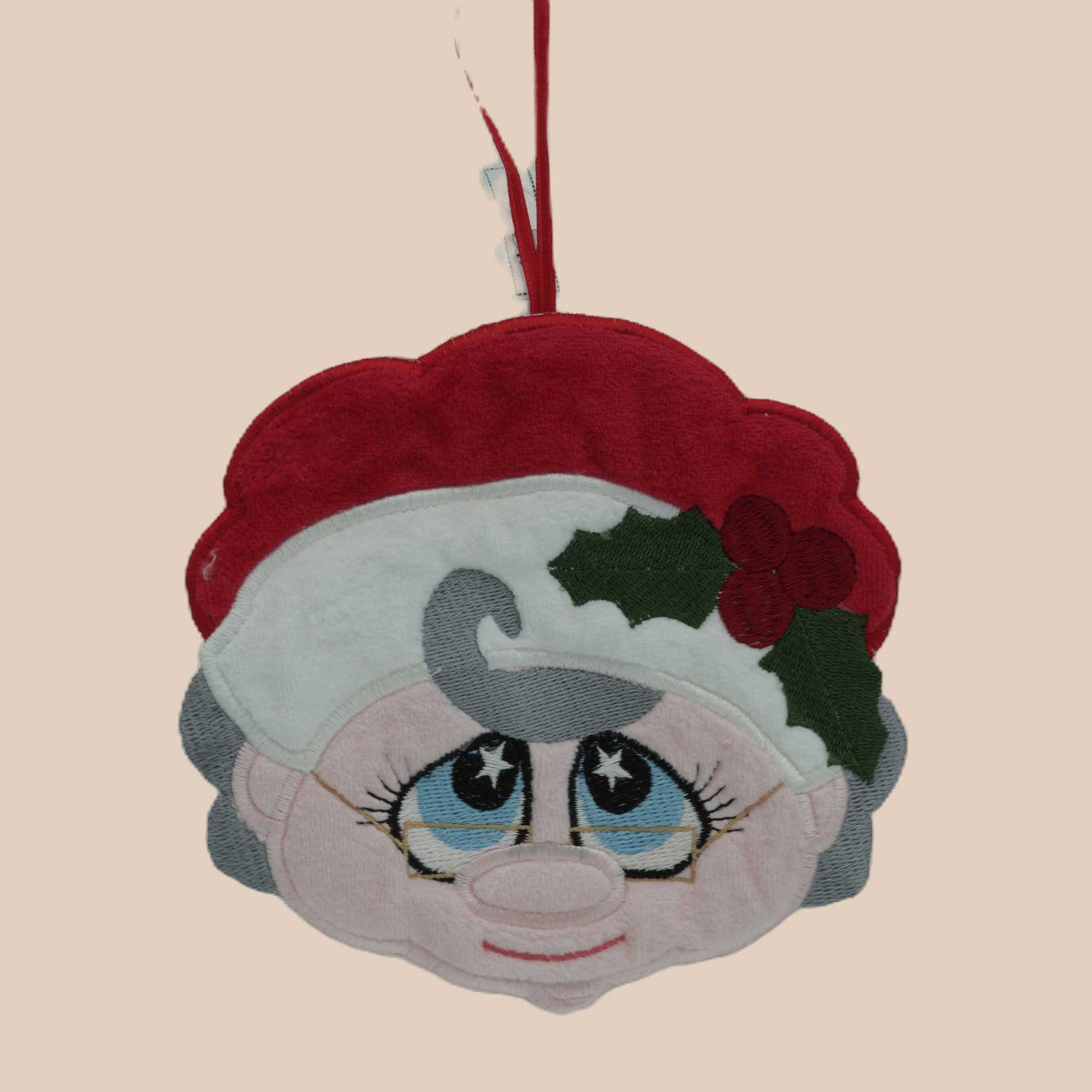 décoration de noël -tête de mère noël