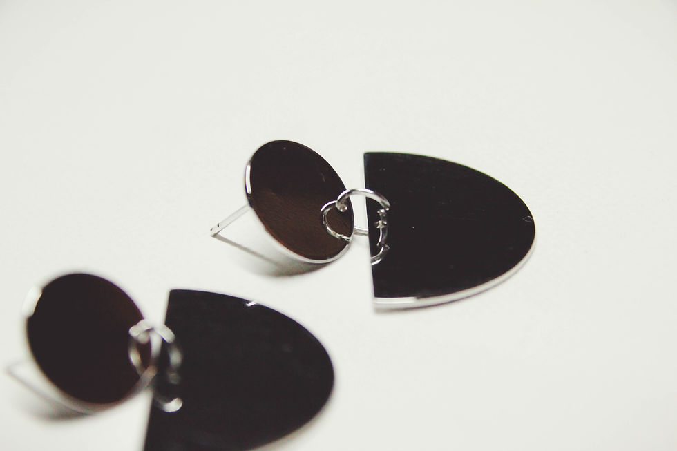 Thumbnail: Minimalist Half Moon Drop Earrings