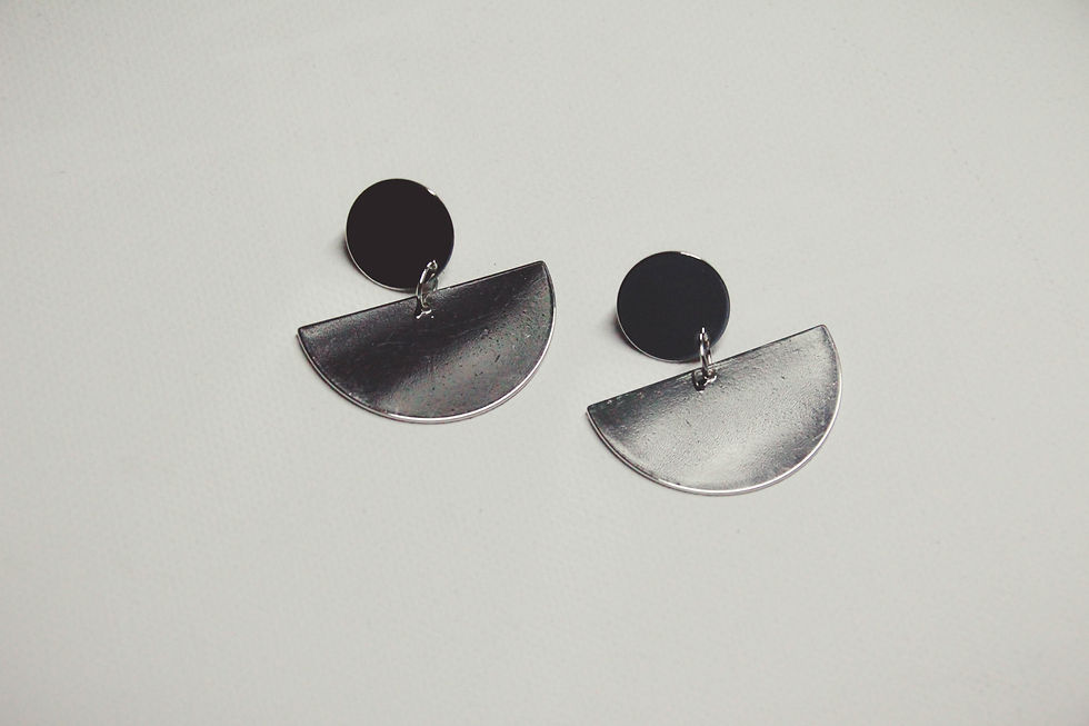 Thumbnail: Minimalist Half Moon Drop Earrings