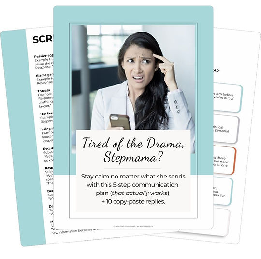 Free guide for stepmoms on how to communicate with a high conflict toxic ex