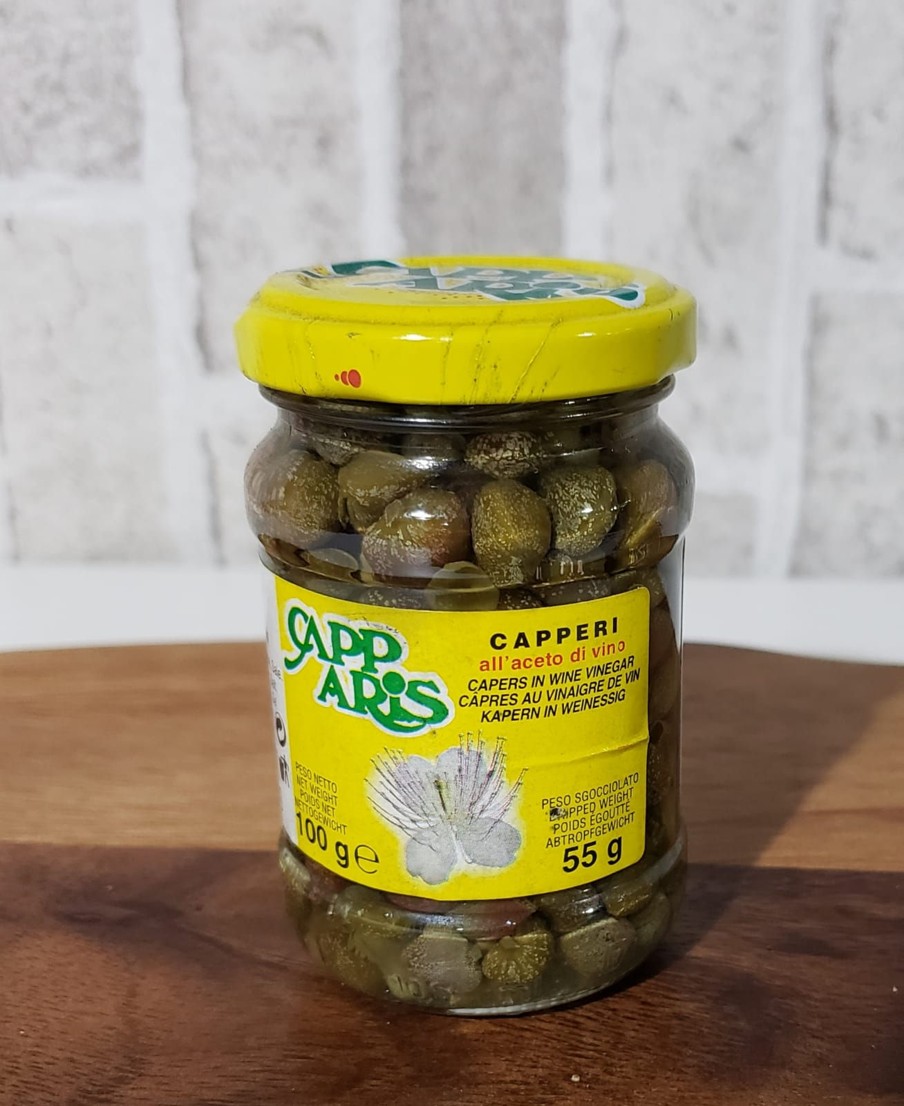 Alcaparras calibre 8 en vinagre x 100 gr marca Capparis