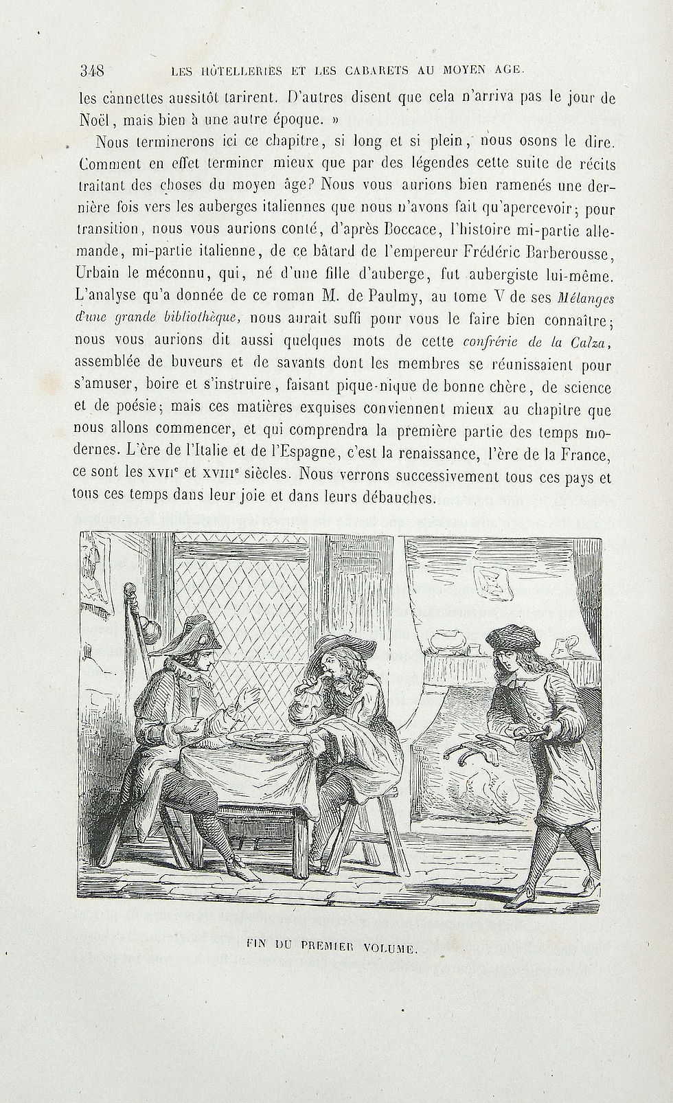 Miniature : Francisque-Michel - Histoire des hotelleries - 1859