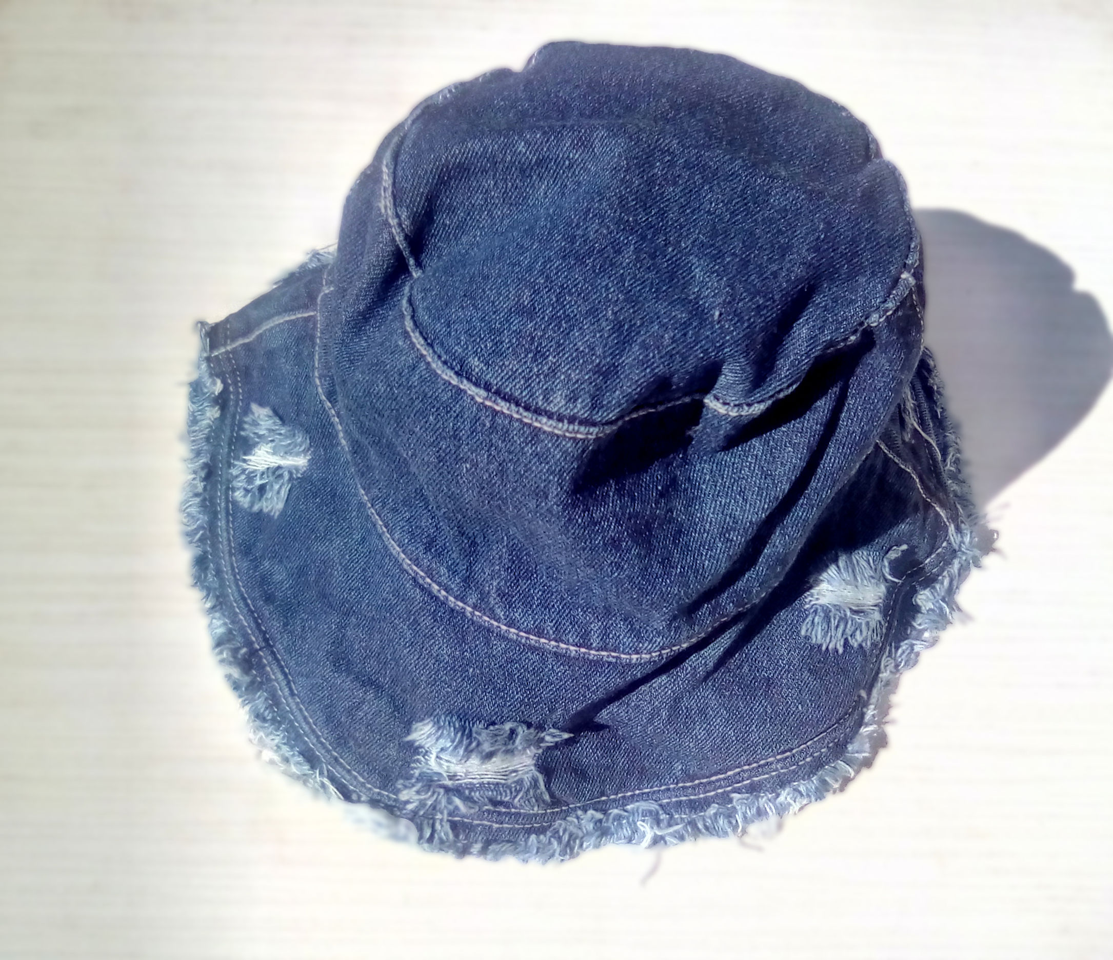 Denim Stitching Bucket Hat