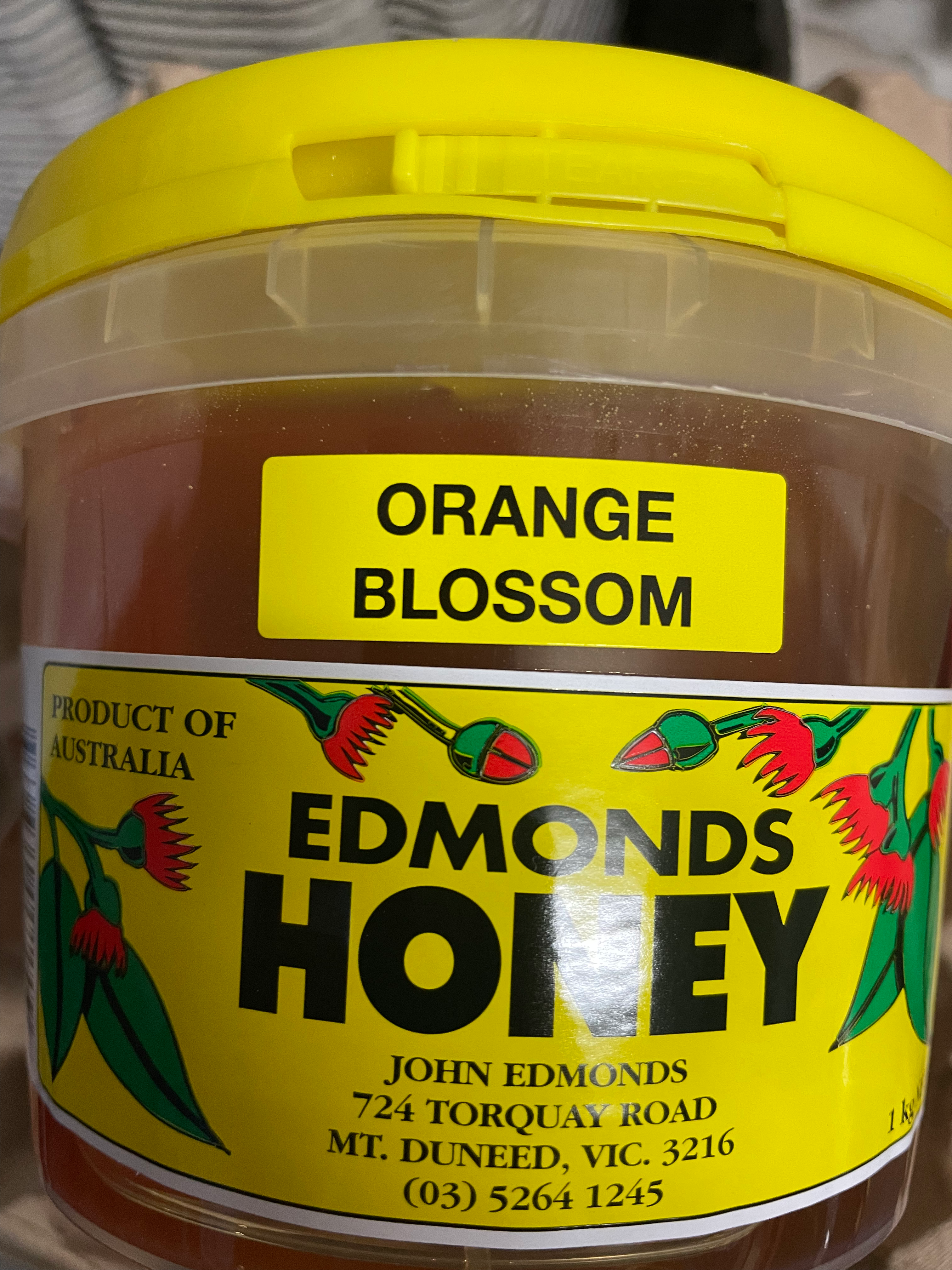 1kg of Orange Blossom All Natural Honey Tub