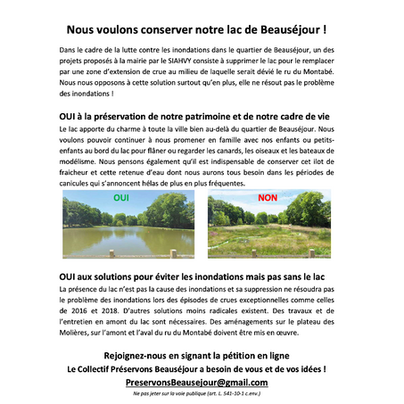 Distribution d’un nouveau flyer début mai