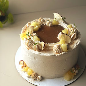 Hojicha Apple Caramel Chiffon Cake - October Special
