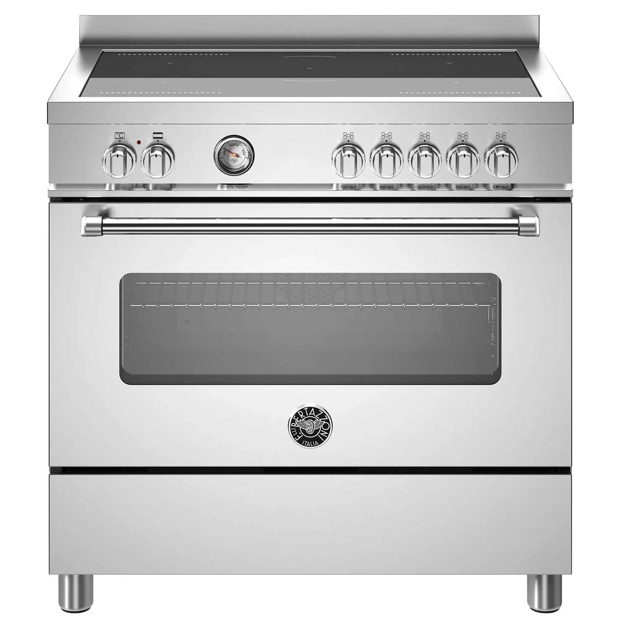 Bertazzoni MAS95I1EXT Master induktionsspis med singelugn, 90 cm, rostfritt stål