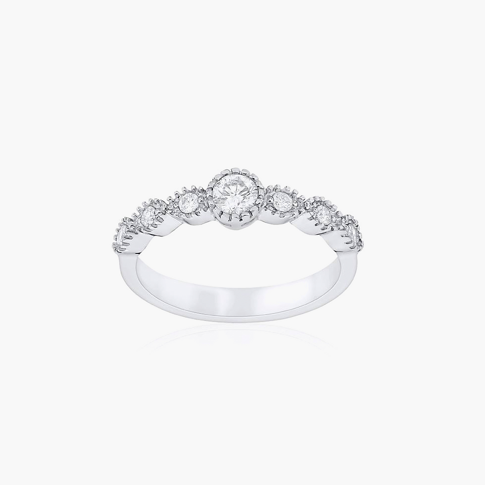 0.70 carats diamond ring with round cut