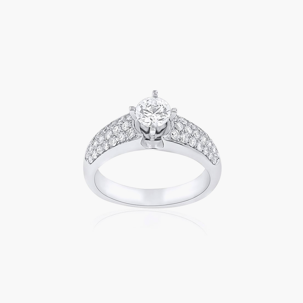 0.90 carats diamond ring with round cut