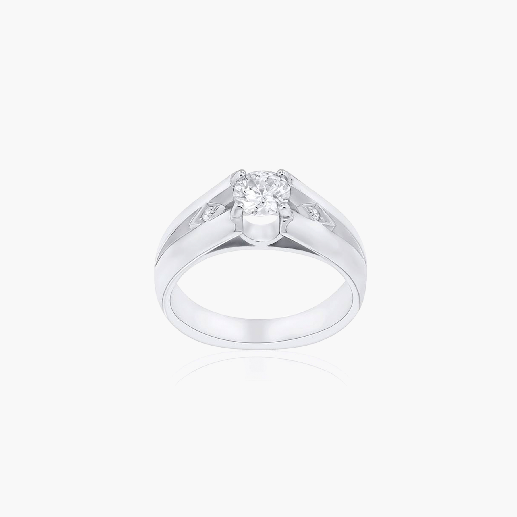 0.45 carats diamond ring with round cut