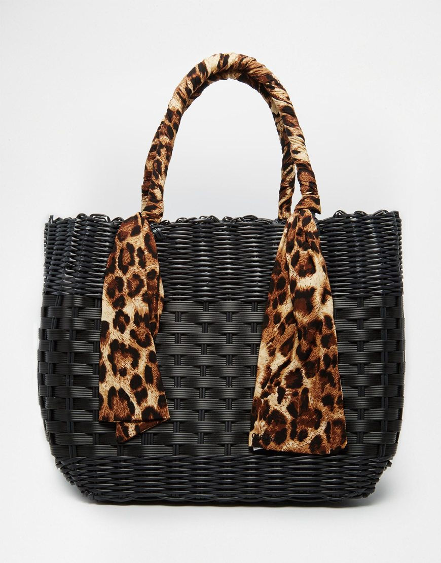 Carpisa  Tote Bag- Leopard Print Handle