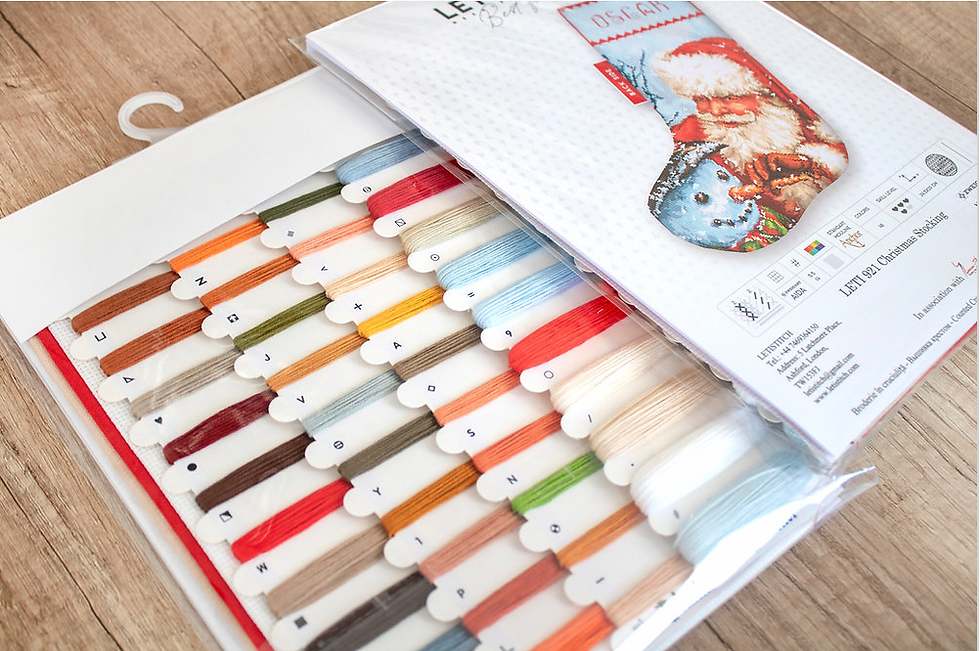 Thumbnail: Santa Claus and Snowman.  Stocking ! L921