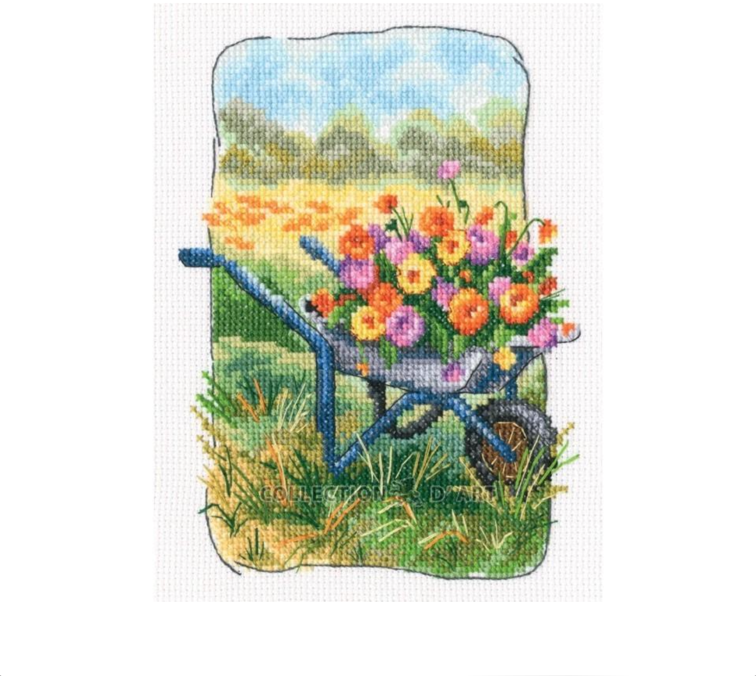 Counted Cross-stitch kits "Grandmother`s old garden" C347