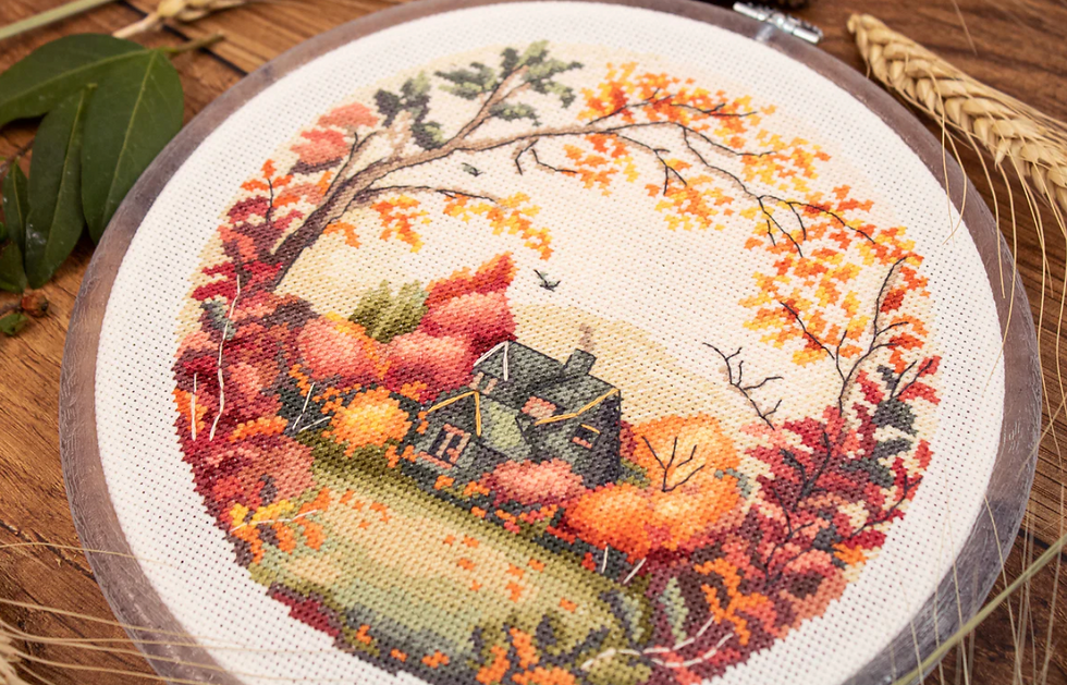 Thumbnail: BC221 Cross Stitch Kit with Hoop Included Luca-S - The Autumn