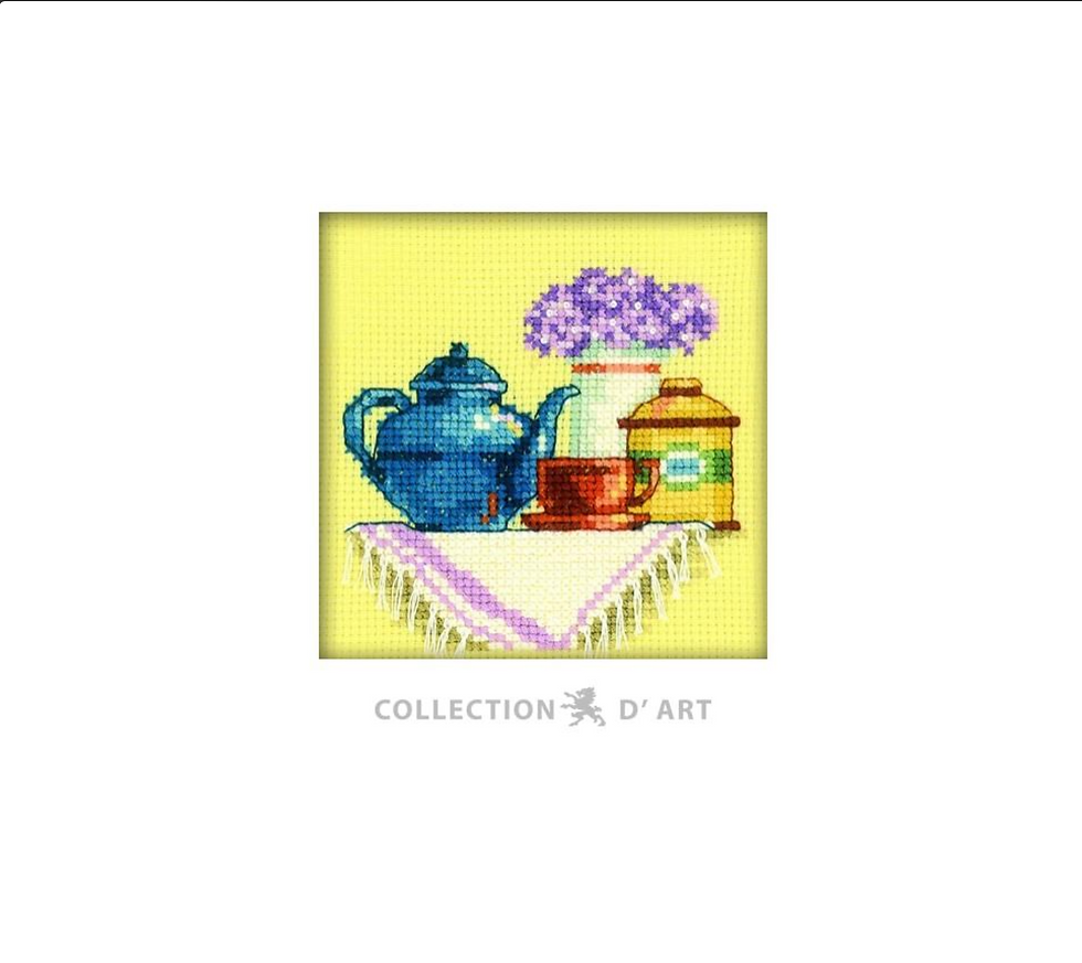 Cross-Stitch Kit "A Cup of Tea in The Morning" H198