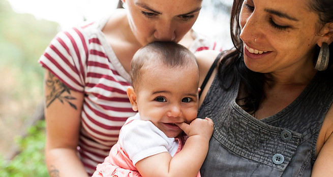 Lesbian Couple with Baby