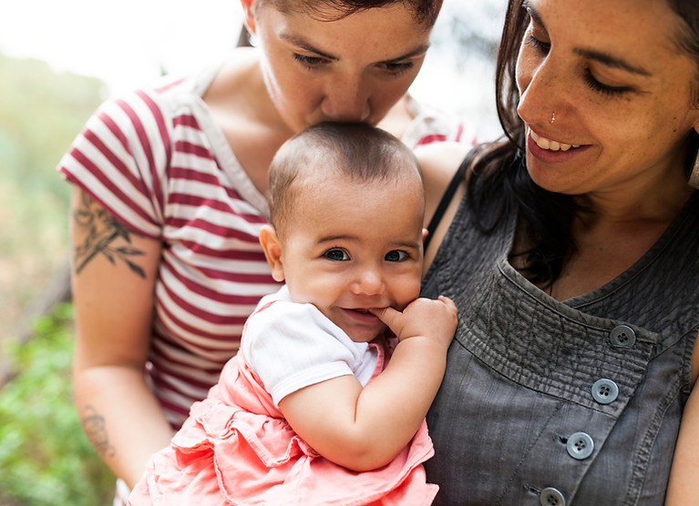 Lesbian Couple with Baby