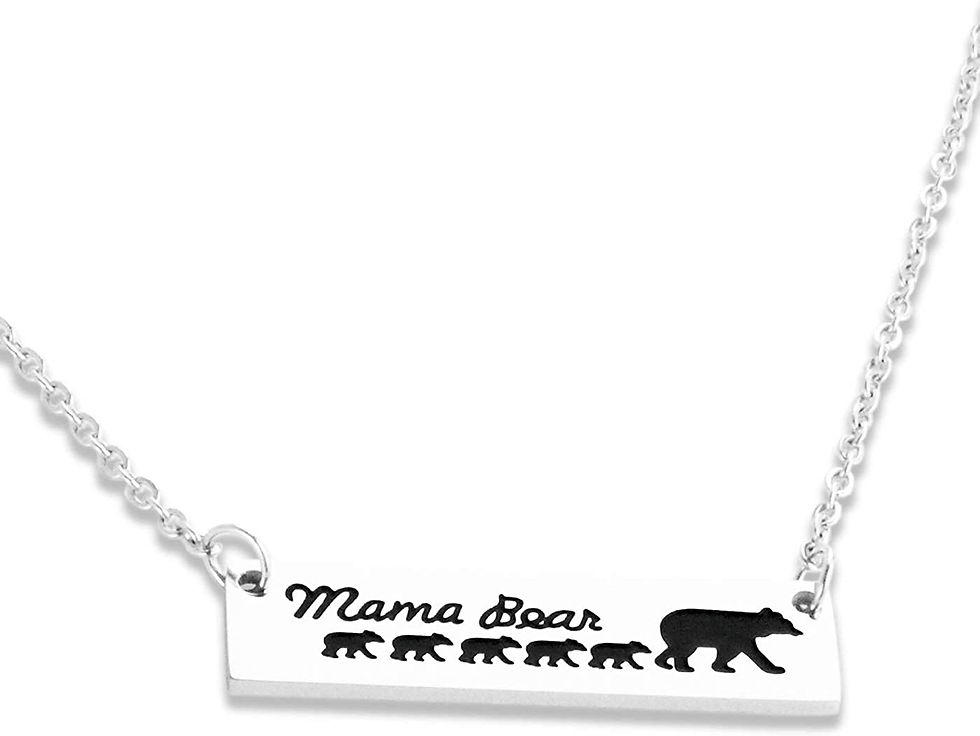 Thumbnail: Stainless Steel Mama Bear Necklace