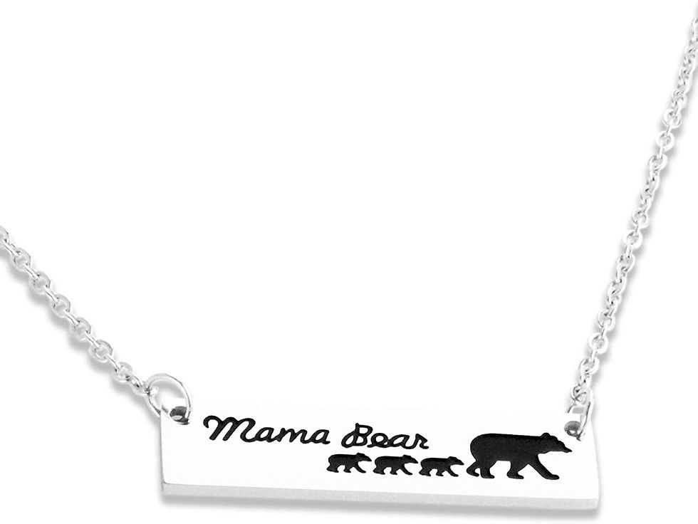 Thumbnail: Stainless Steel Mama Bear Necklace