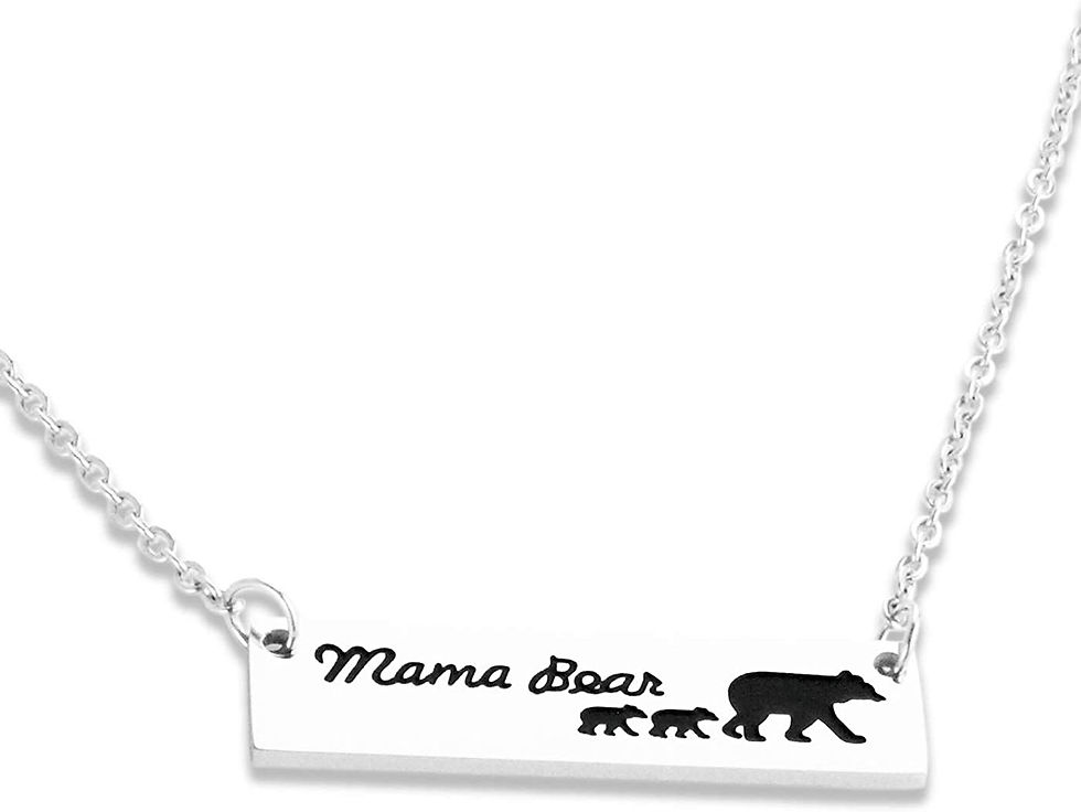 Thumbnail: Stainless Steel Mama Bear Necklace