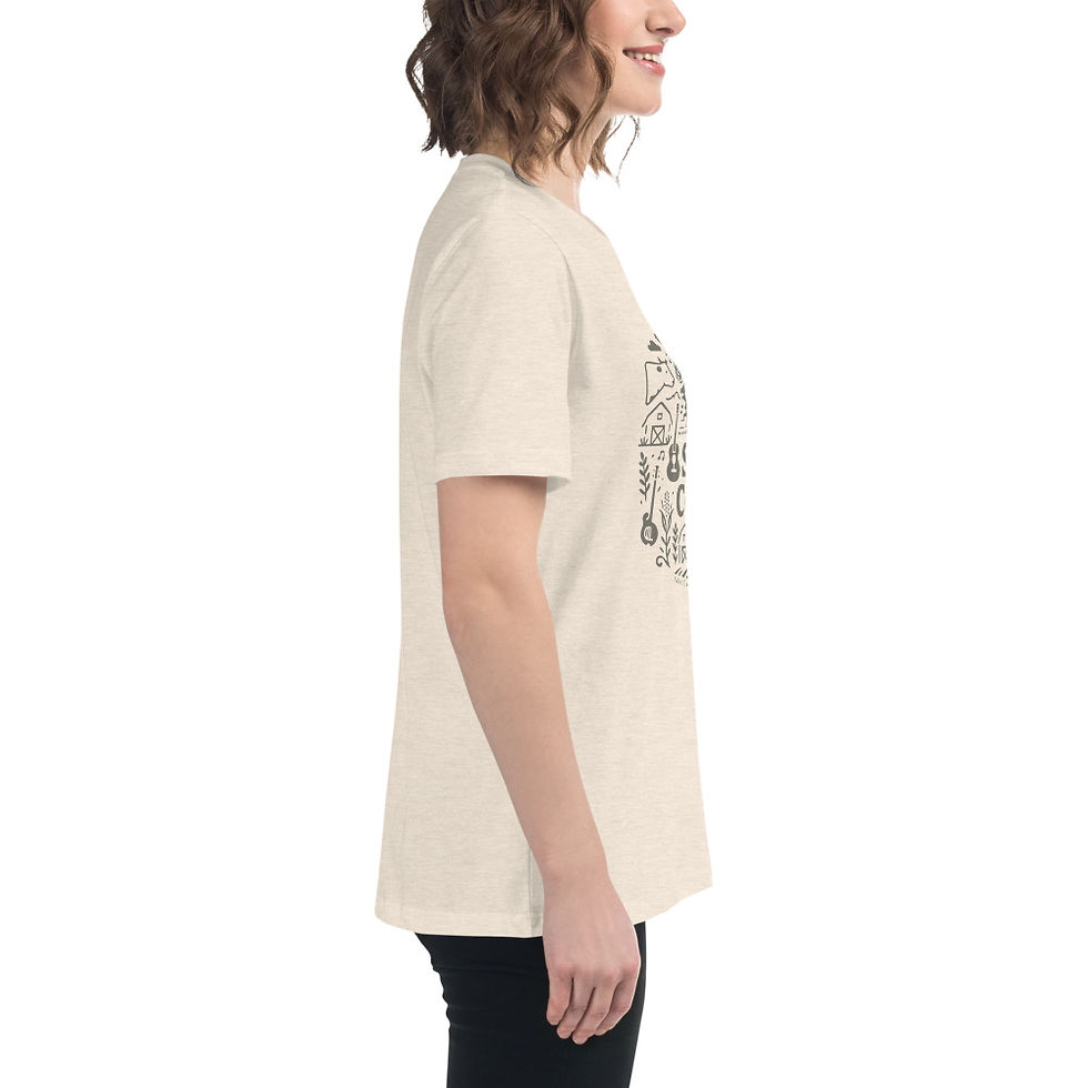 Thumbnail: Salem County Folk-style - Women's Relaxed T-Shirt (dark print)