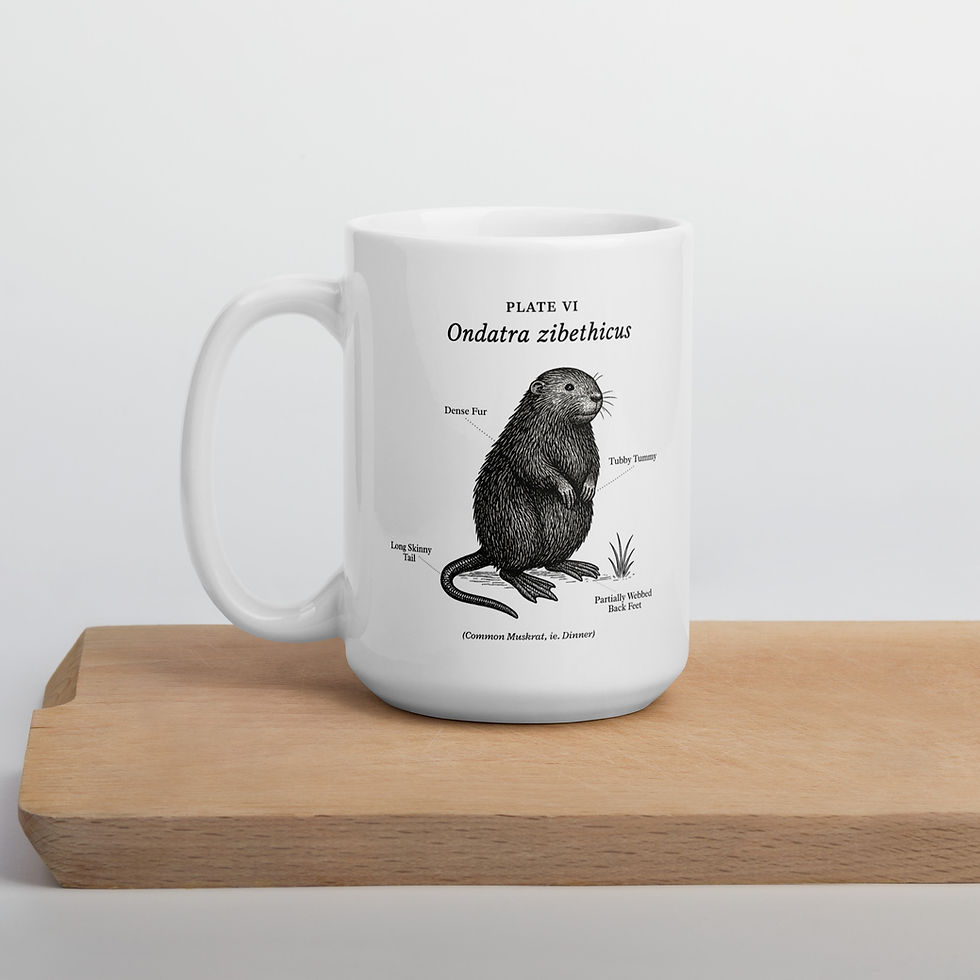 Thumbnail: IYKYK Muskrat White glossy mug