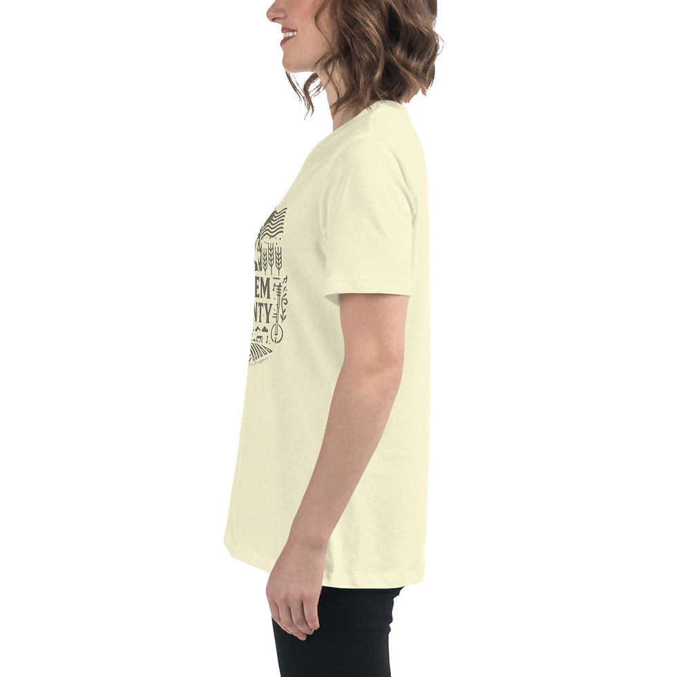 Thumbnail: Salem County Folk-style - Women's Relaxed T-Shirt (dark print)