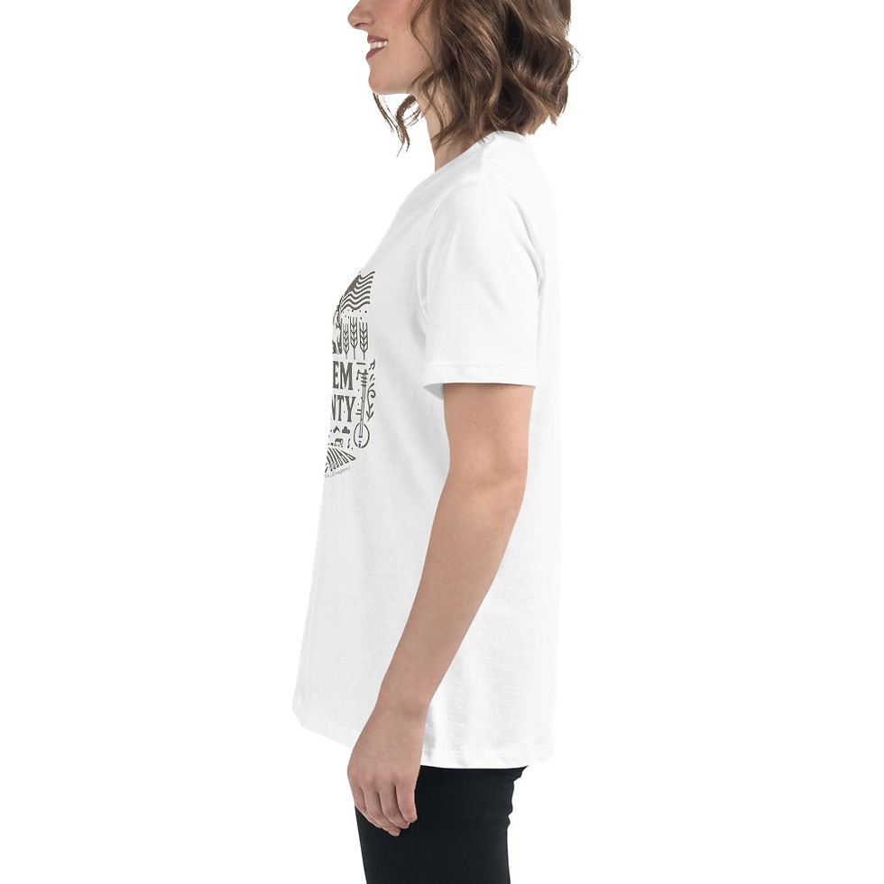 Thumbnail: Salem County Folk-style - Women's Relaxed T-Shirt (dark print)