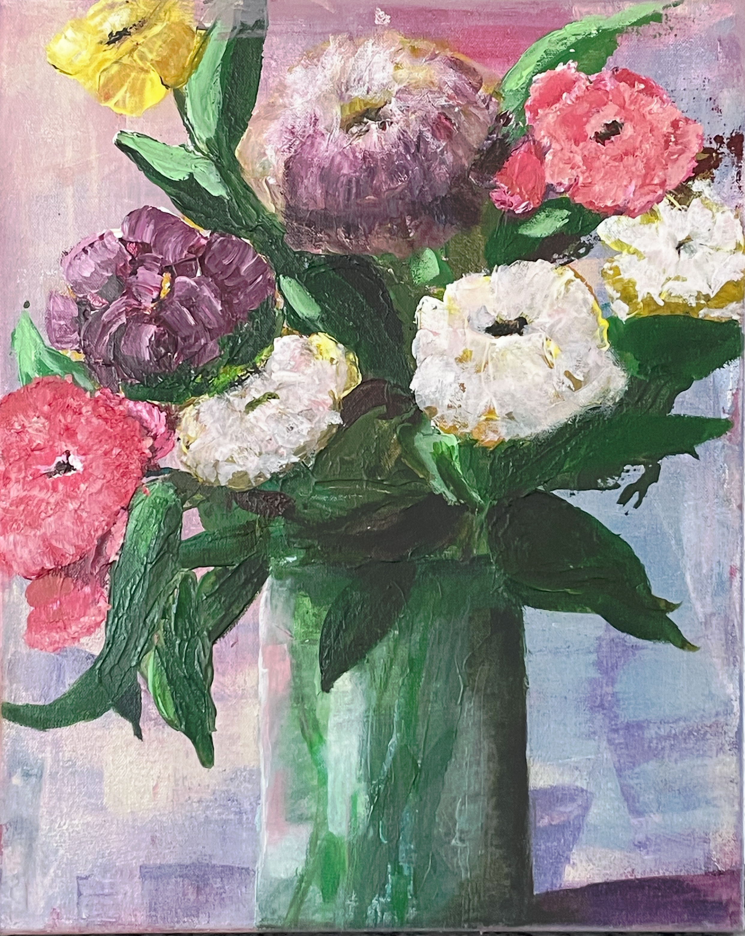 Mixer Flower Afternoon – Original Floral Acrylic Painting | Madonna Adamson Art