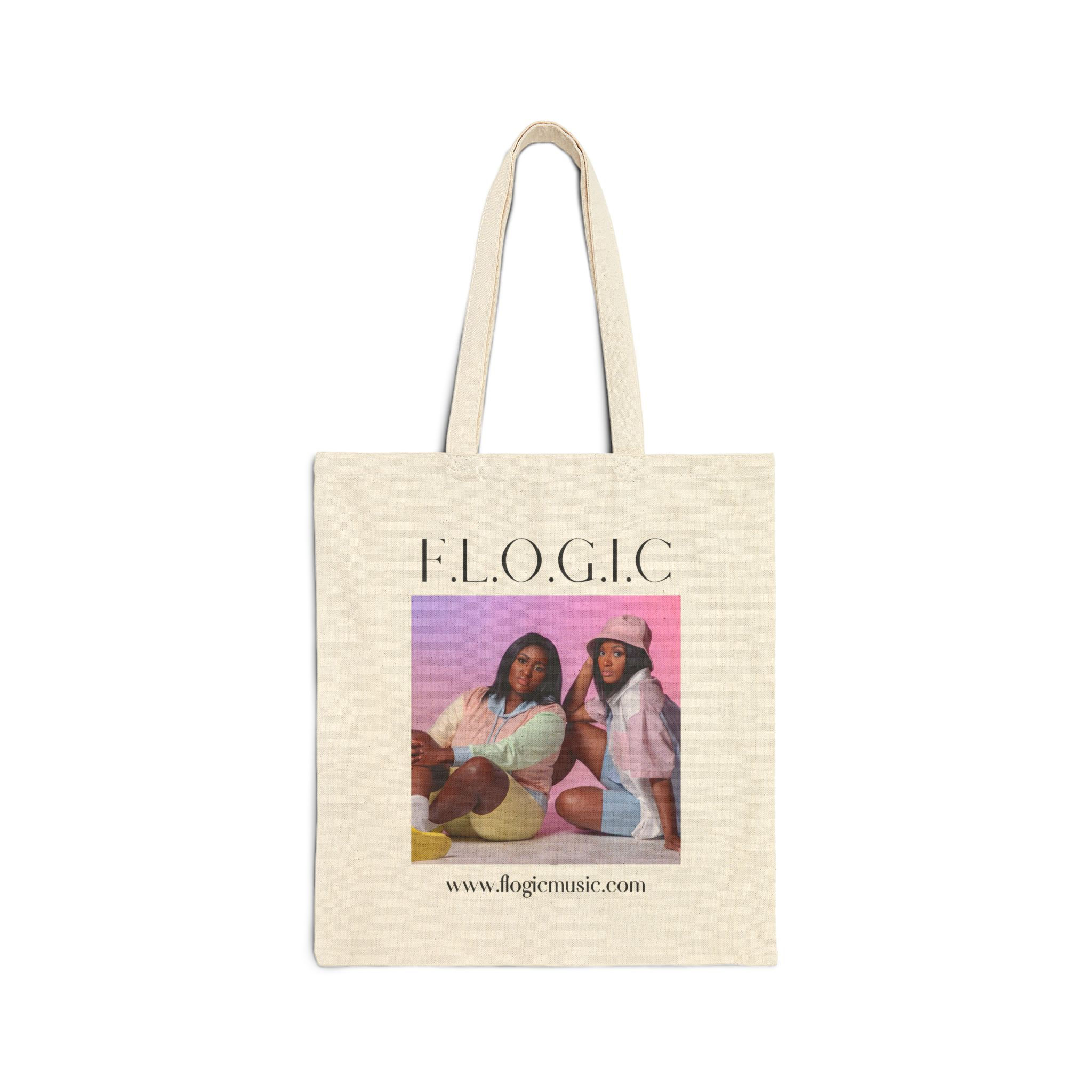 F.L.O.G.I.C. Friends Cotton Canvas Tote Bag - Stylish Eco-Friendly Shopper