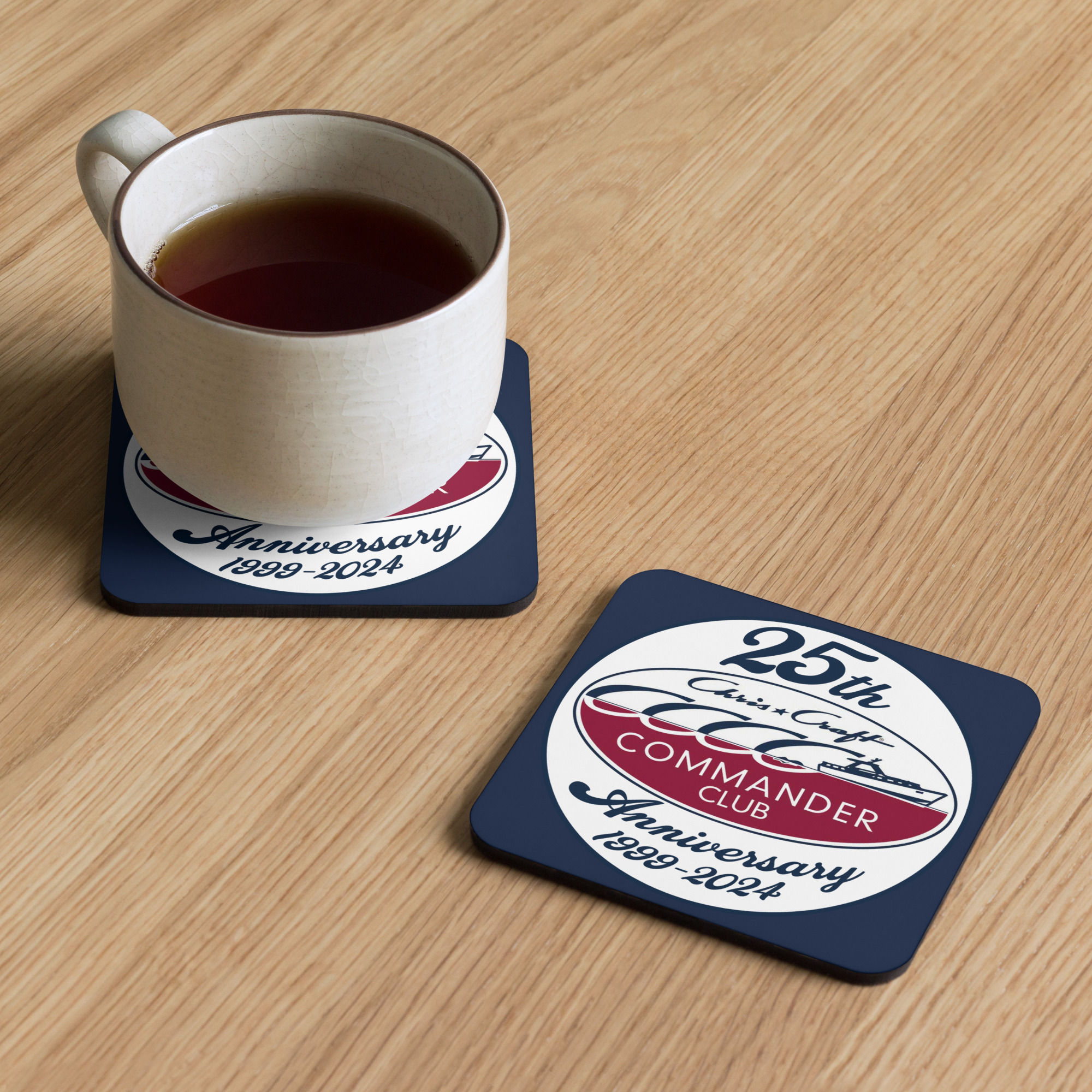 Cork-back coaster - 25th Anniversary