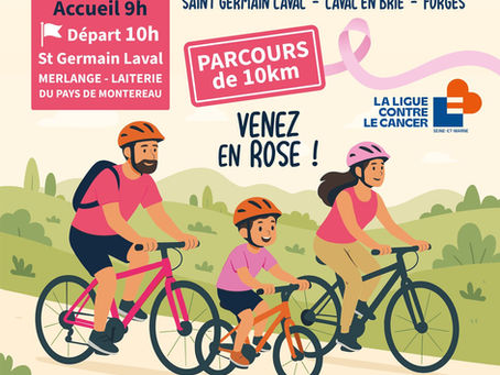 Seconde randonnée vélo du Pays de Montereau aux couleurs d'octobre rose