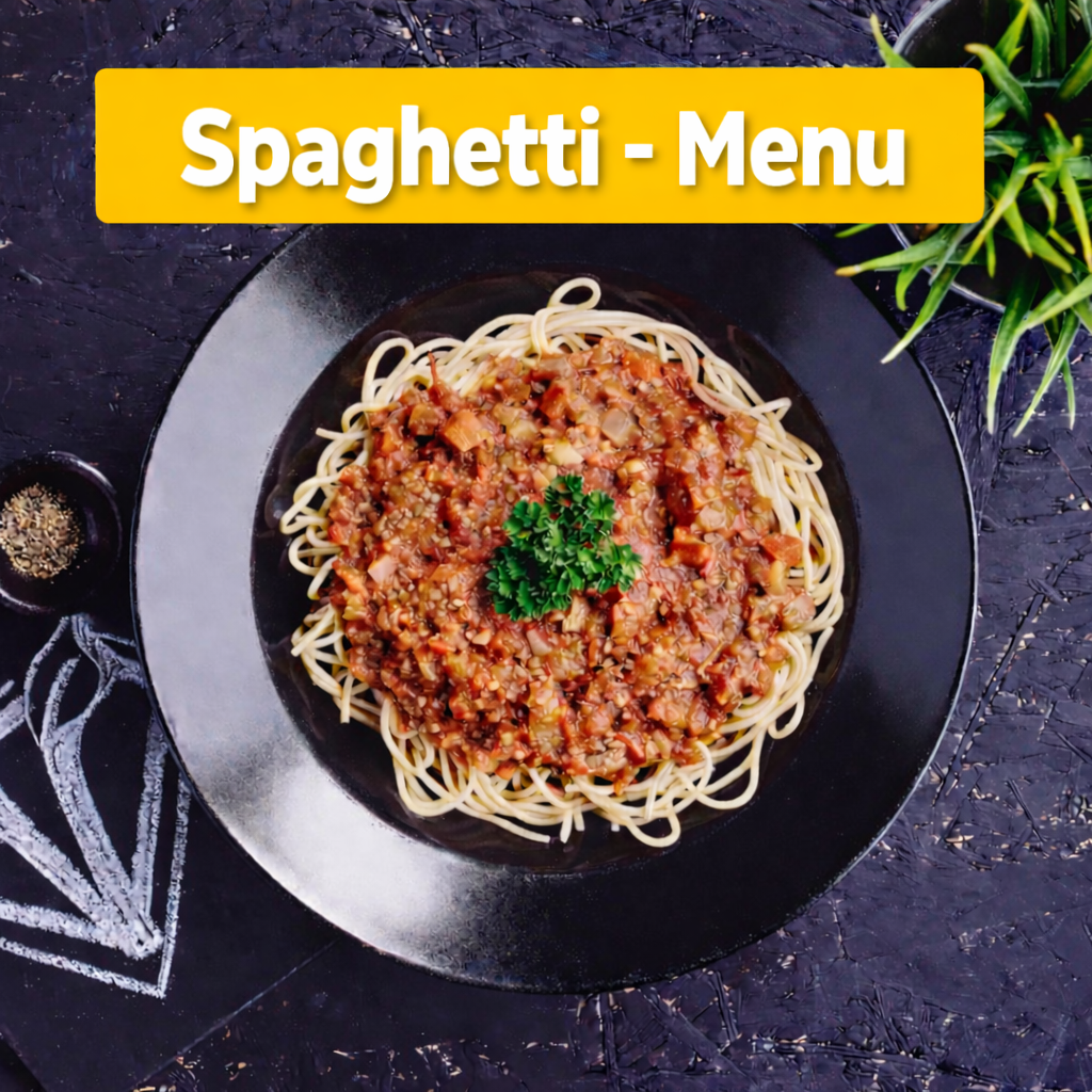 Spaghetti - Menu (volwassenen & kinderen)