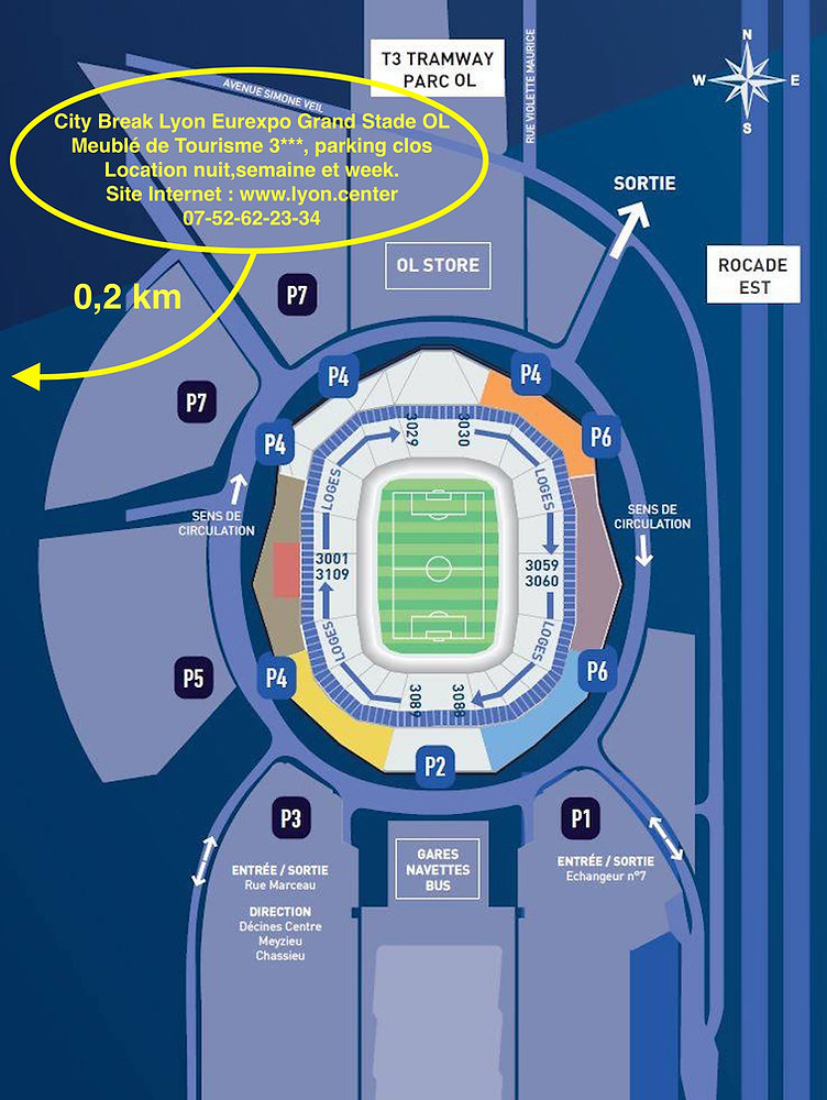 Plan d'accès Grand Stade Olympique Lyonnais Plan d'accès Grand Stade Olympique Lyonnais