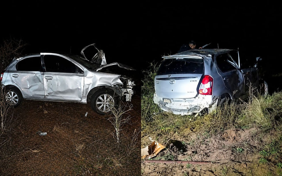 Murió una mujer que volcó su auto en la Autopista 55