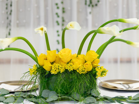 flower centerpieces for anniversary party nyc
