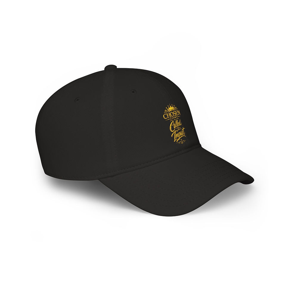 Thumbnail: Low Profile Cap - "Chosen Child of God" Gold Script Baseball Hat