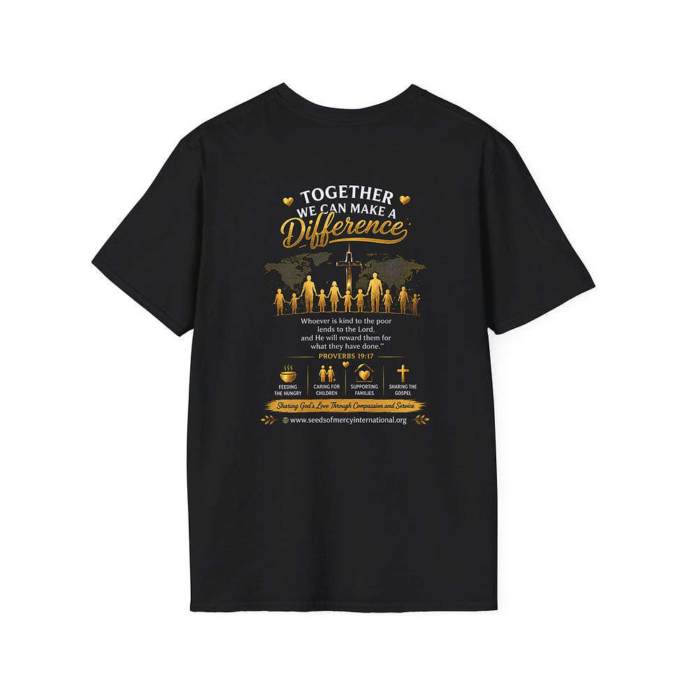 Thumbnail: Seeds of Mercy Outreach International T-Shirt — Christian Mission & Faith Tee